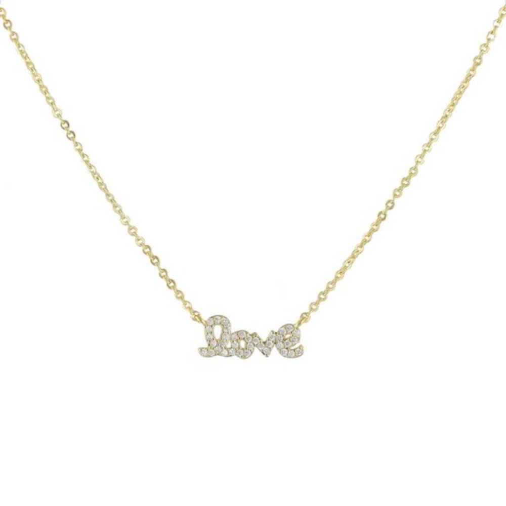 Dainty Love Script Necklace - Picture 6 of 7